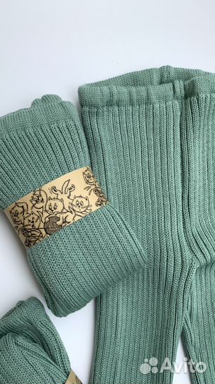 Теплые вязаные рейтузы