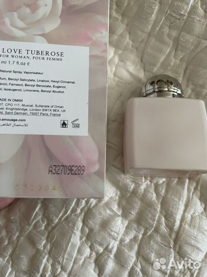 Парфюмированная водф Amouage Love tuberose