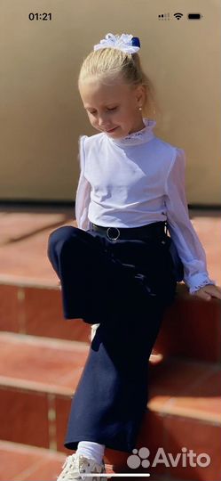 Блузка школьная нежная