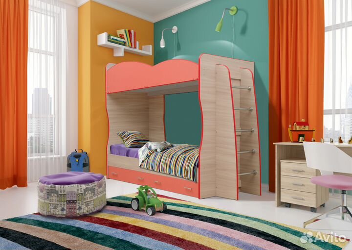 Кровать детская двухъярусная