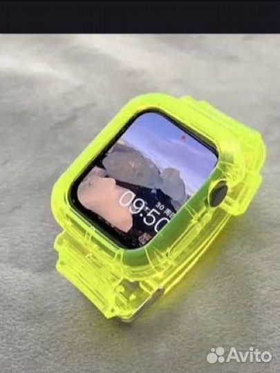 Силиконовые прозрачны ремешки для Apple Watch