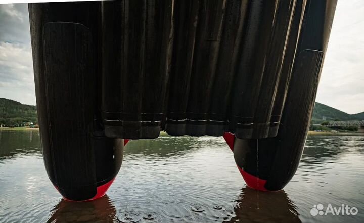 Лодка mishimo river JET470 под водомет красн./чёрн