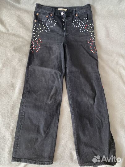 Джинсы женские широкие