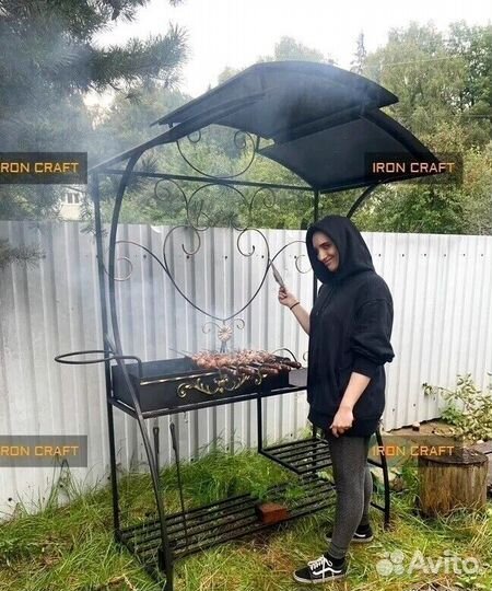 Мангал с крышей