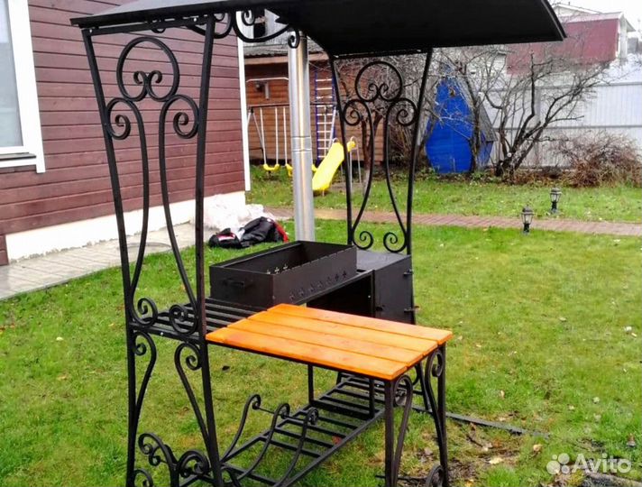 Мангал, мангал с казаном, мангал с крышей под ключ