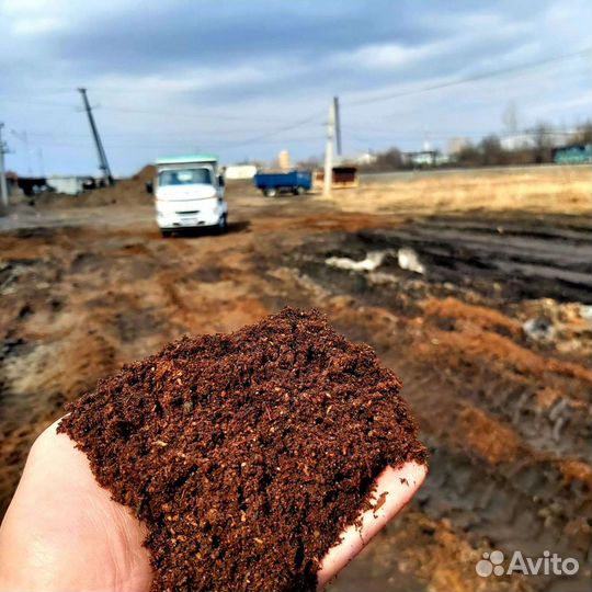 Чернозем, земля плодородная, перегной для огорода