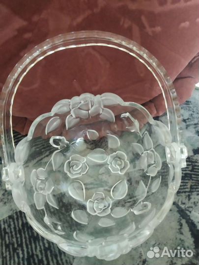 Корзинка вазочка конфетница Walther Glas стекло