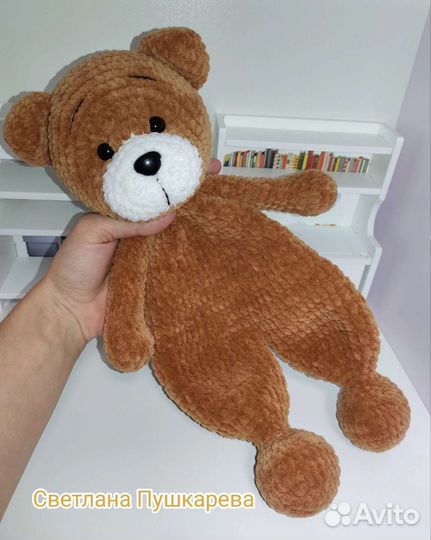 Вязаная Мягкая игрушка Плюшевый мишка