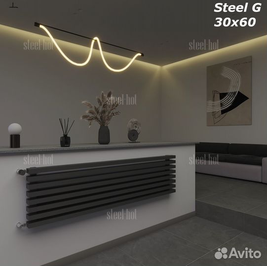 Горизонтальный радиатор отопления Steel-Hot