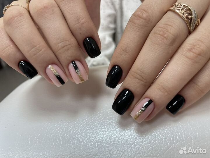 Покрытие гель, шеллак, укрепление, педикюр