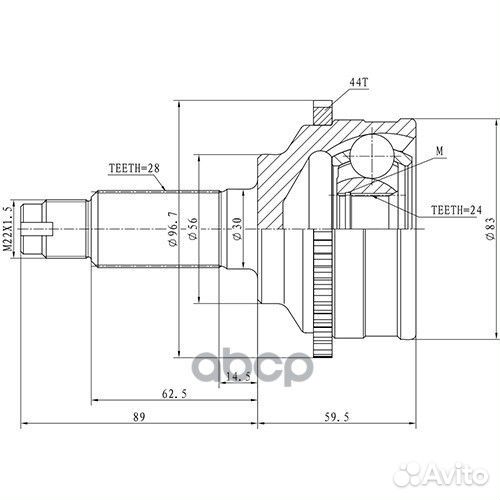 Шрус Z87270R Zikmar