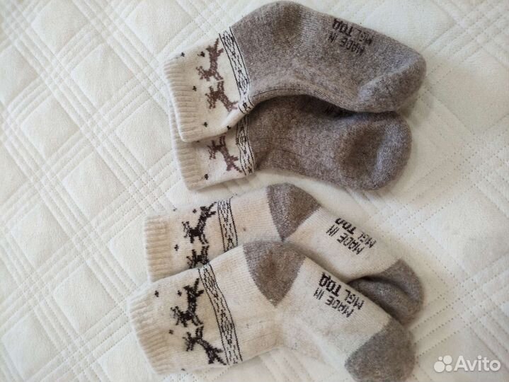 Теплые носки из шерсти яка 2 пары