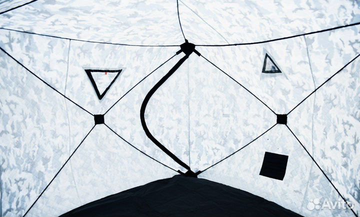 Зимняя палатка куб - пиксель