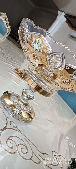 Ваза для фруктов Богемия Чехия