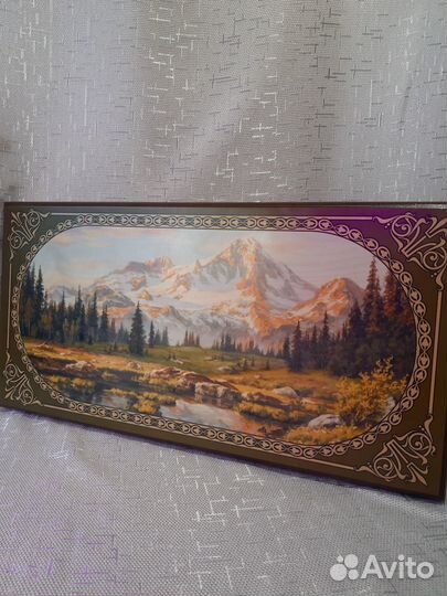 Нарды Новые большие 60х60см Горы пейзаж