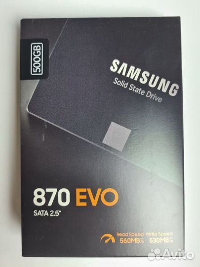Новый SSD samsung 870 EVO 500Гб рст