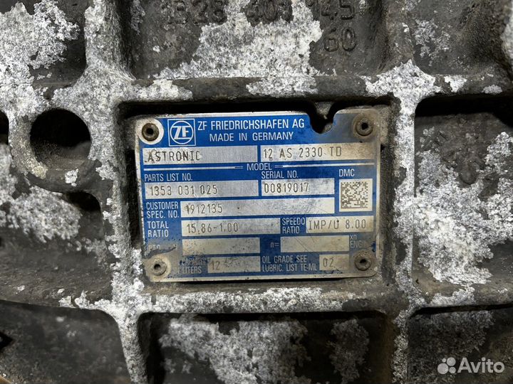 1912135 АКПП ZF 12AS2330TD Daf XF106