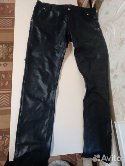 Брюки мужские кожаные