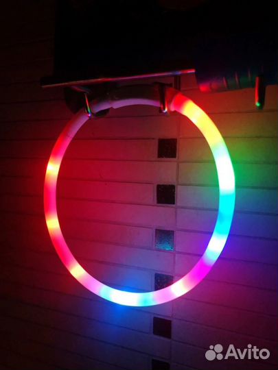 Светящийся светодиодный ошейник для собак и кошек