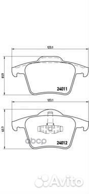 Колодки тормозные дисковые зад P 86 019 P86