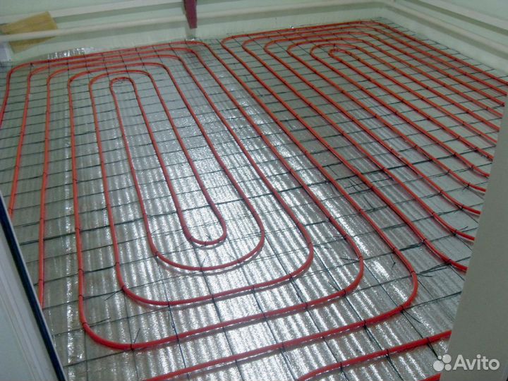 Водяной тёплый пол. Отопление. Стяжка пола