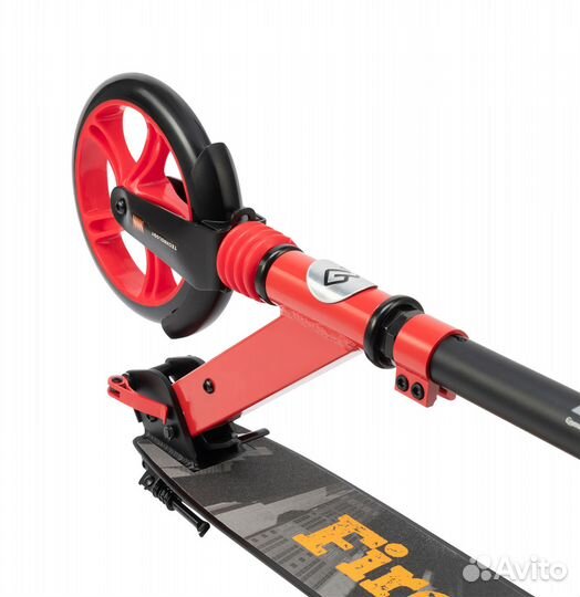 Самокат Digma Fire, черный, красный, SM-FI-200