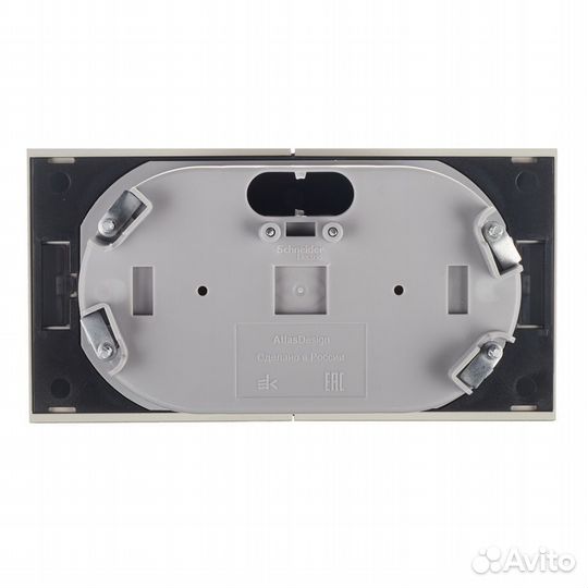 Розетка ATN000328 двойная скрытая установка алюмин
