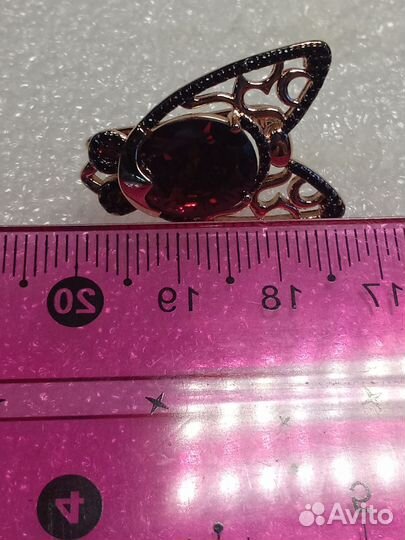 Комплект с Гранатом Серебро,Золото 19 р