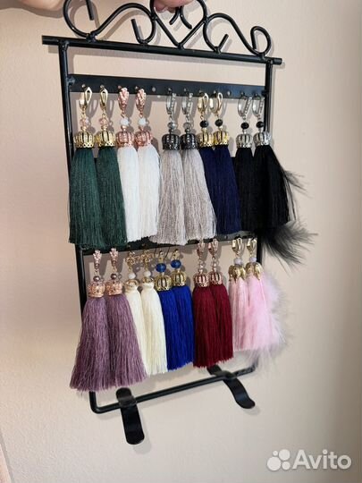 Серьги кисти с фианитами