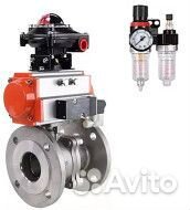 Кран шаровой DN.ru кшфпт 316.180 Ду125 Ру16 фланцевый, полнопроходной, 2-составной, нерж.сталь SS316