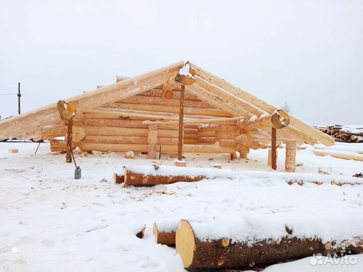 Срубы бани дома канадская рубка