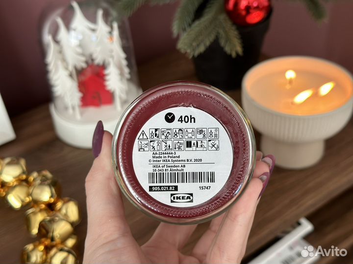 Свеча stortskon IKEA (ягодный джем)