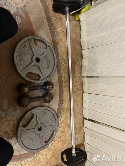 Штанга гриф блины бу