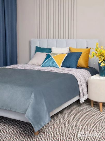 Покрывало на кровать велюровое 210*220 новое