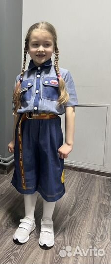 Джинсовый комбинезон для девочки todes 122-128
