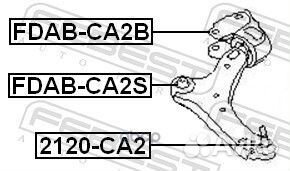 Сайлентблок передний переднего рычага fdabca2S