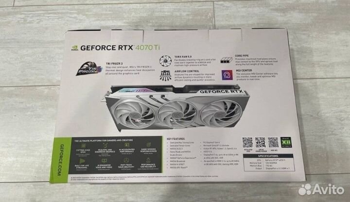 Видеокарта RTX 4070 gaming X slim white