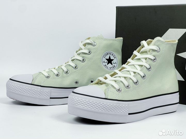 Converse All Star White High Platform