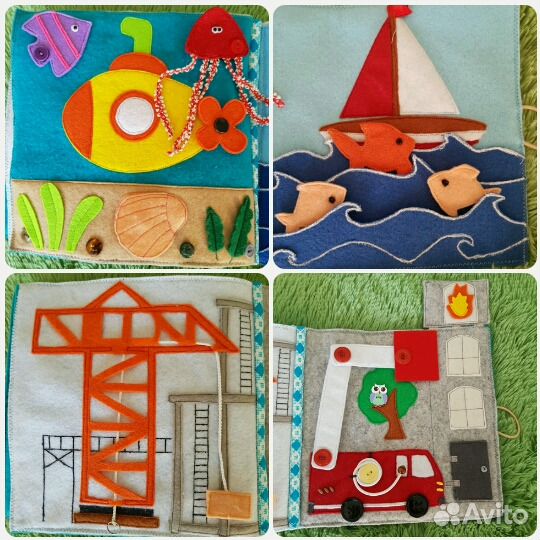 Развивающая книжка из фетра на заказ