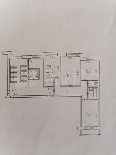 3-к. квартира, 64,1 м², 8/9 эт.