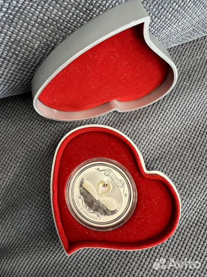 2 доллара 2008 Любовь это драгоценность, лебеди