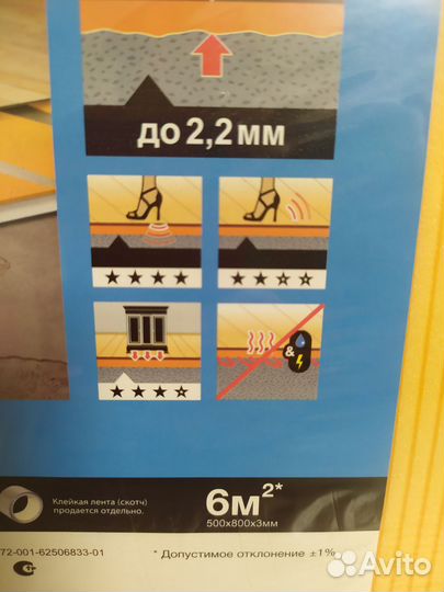 Подложка под ламинат и паркет Axton 3 мм 1 пачка