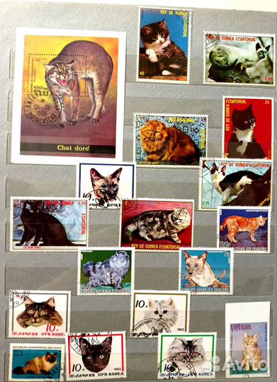 Почтовые марки Кошки,Собаки
