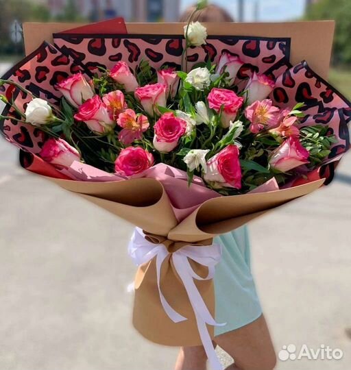 Цветы розы букет