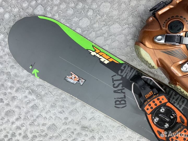 Жёсткий сноуборд 167 Black Fire комплект