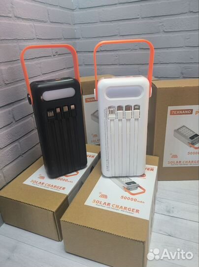 Power bank с ручкой и светодиодами павербанк