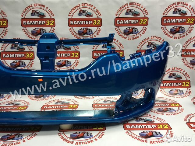Бампер Рено Логан передний Синий 2014
