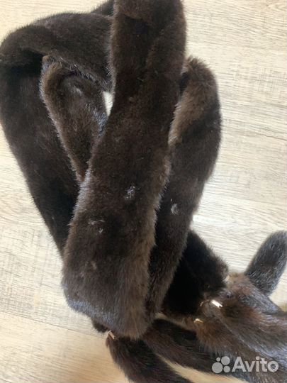 Пояс из коричневой норки