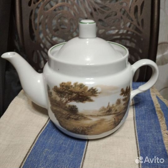 Чайник Прокопьевский фарфоровый завод СССР,Природа