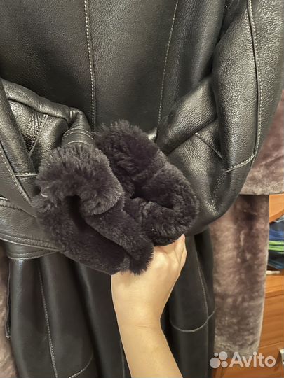 Дубленка натуральная женская, шоппка в подарок